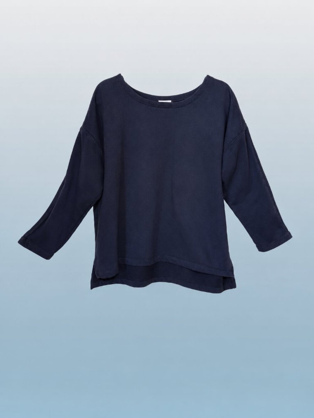 Old Navy Dk Blue 3/4 Sleeve Crochet Embellished Top - XL